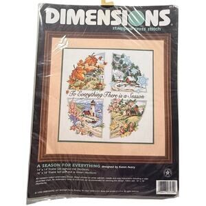 Vintage 1998 Dimensions A Season for Everything Cross Stitch Kit 3174 Sealed
